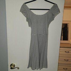 AE White Striped Dress